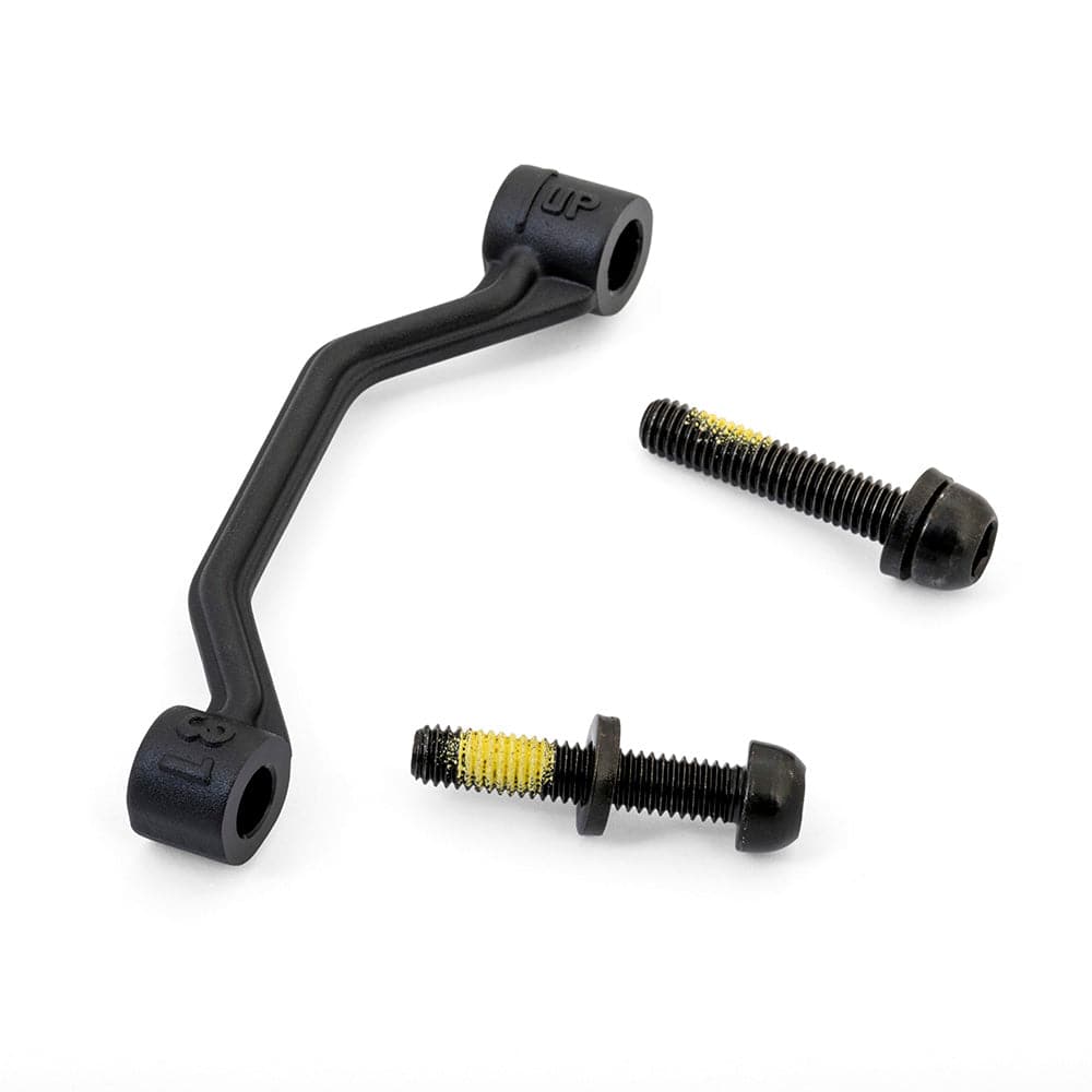 Hayes post mount brake adaptors for disc brake conversion and alignment, showing metal components on a white background.
