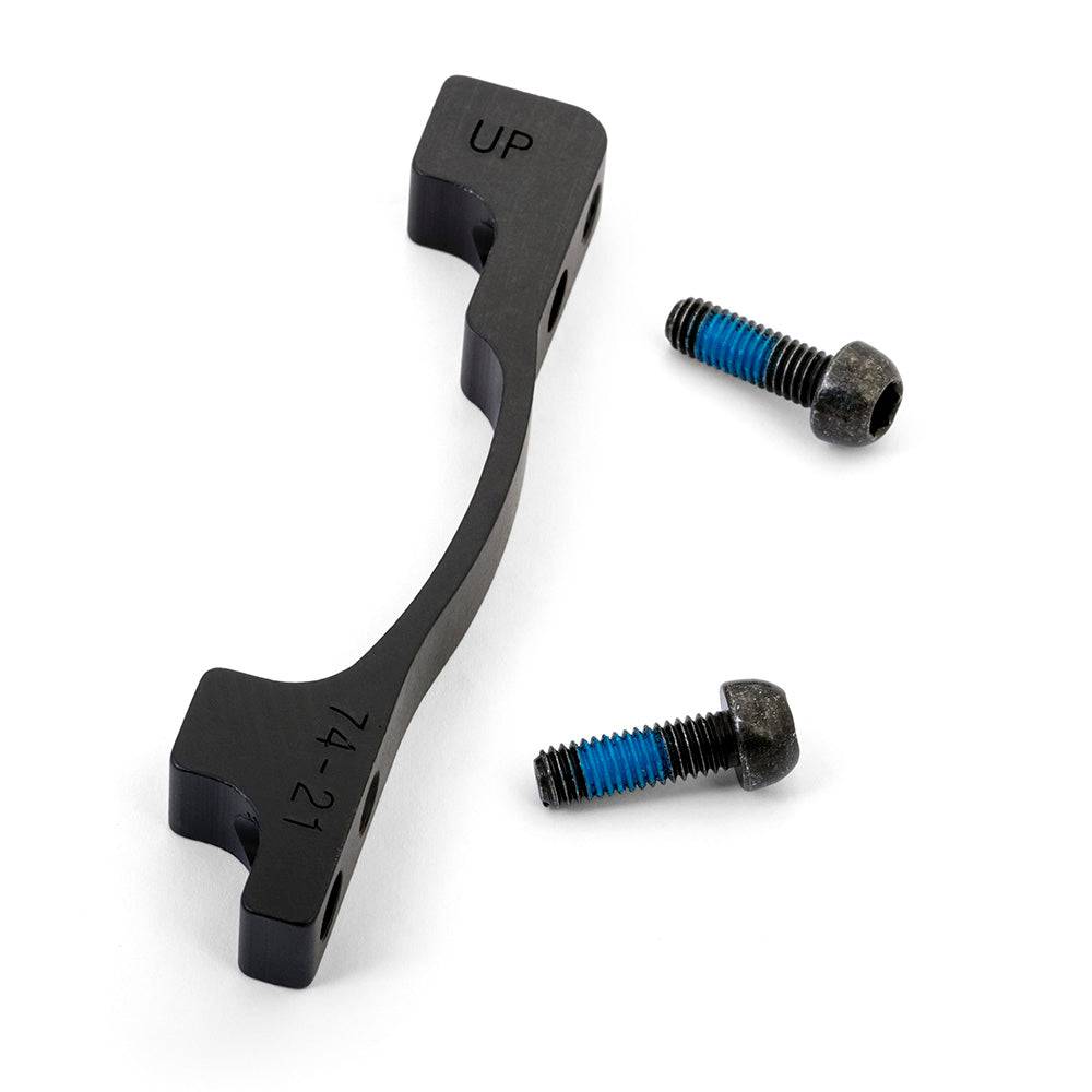 Hayes post mount brake adaptors for disc brake conversion and alignment, showing detailed metal components and mounting hardware.