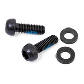 Hayes caliper mount hardware kit for secure brake alignment and optimal performance, showing metal components and mounting parts.
