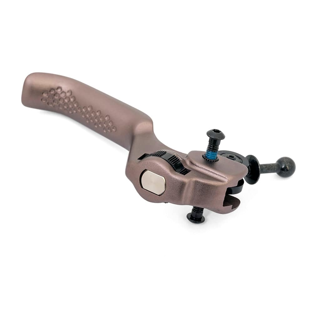 Hayes Dominion RRL disc brake lever for mountain bikes, regular reach, replacement component, black finish, detailed metal lever with branding