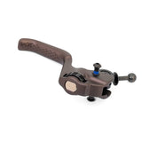 Hayes Dominion SRL short reach disc brake lever, component for mountain bikes, black metal with ergonomic grip design.