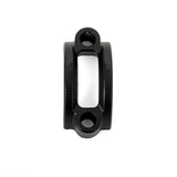 Hayes Dominion handlebar clamp for disc brake levers in gloss and stealth black options, showing the sleek metal component.