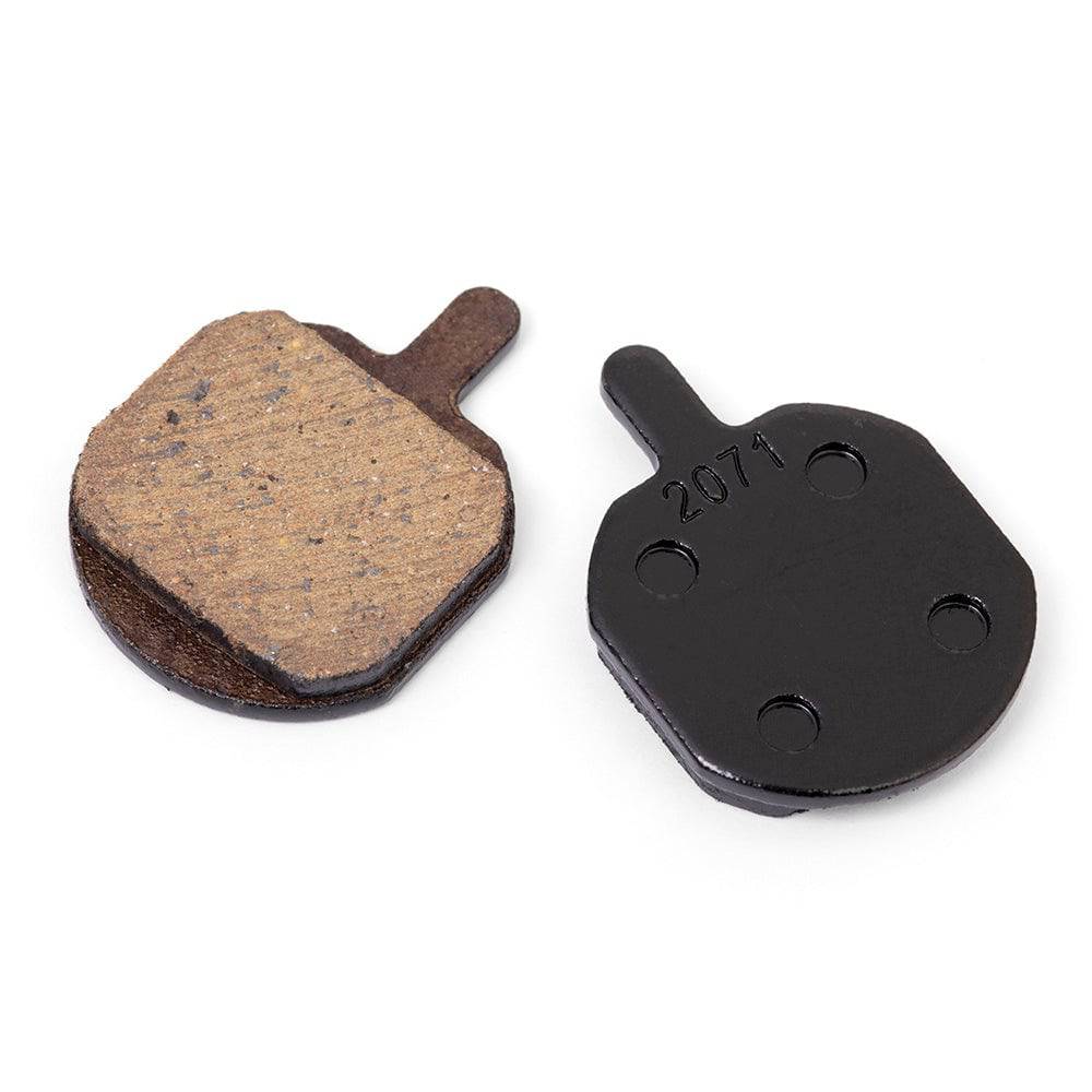 Hayes CX/MX mechanical disc brake pads showing clean, durable brake pad components for quiet, consistent braking performance.