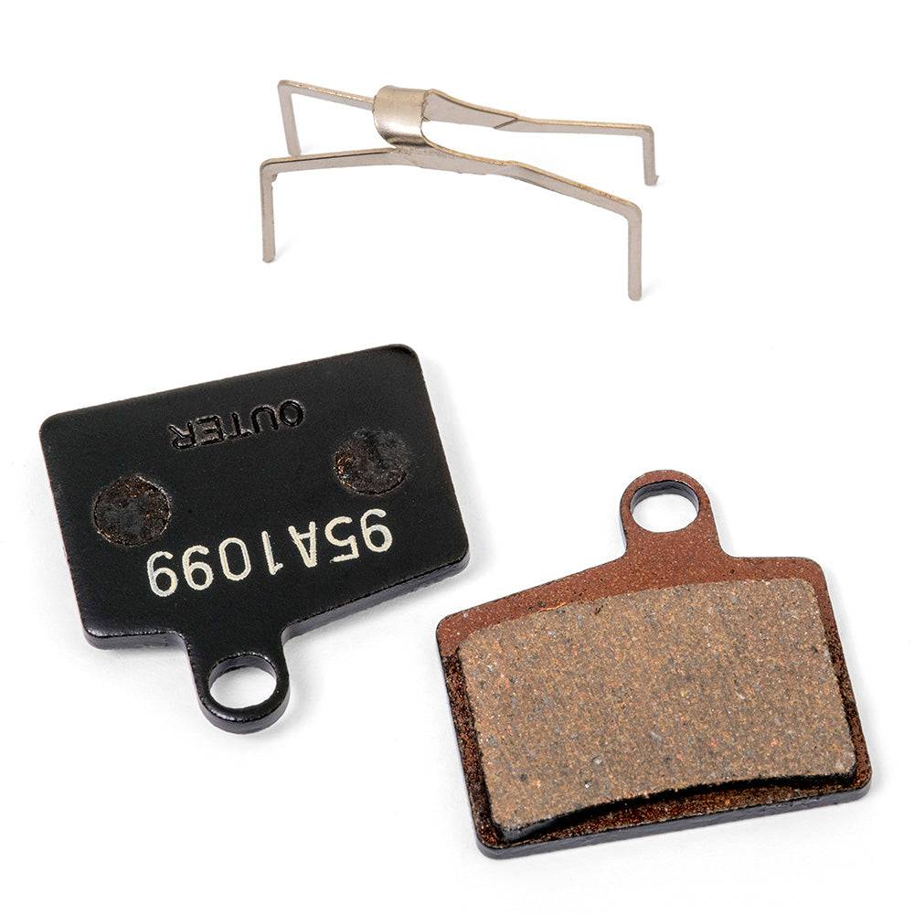 Hayes Radar Dyno Ryde brake pads for reliable stopping power and durability, shown in a close-up of the component.