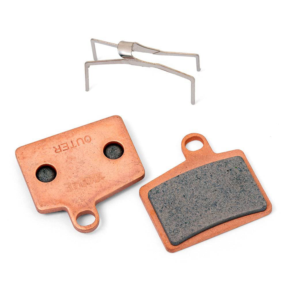Hayes Radar Dyno Ryde brake pads for bike stopping power and durability, shown in the image with component branding.