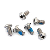 Hayes Ti Rotor Bolt Kit with M5 Torx titanium bolts for disc brake rotors, showing the lightweight, durable titanium hardware.