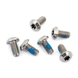 Hayes Ti Rotor Bolt Kit with M5 Torx titanium bolts for disc brake rotors, showing the lightweight, durable titanium hardware.