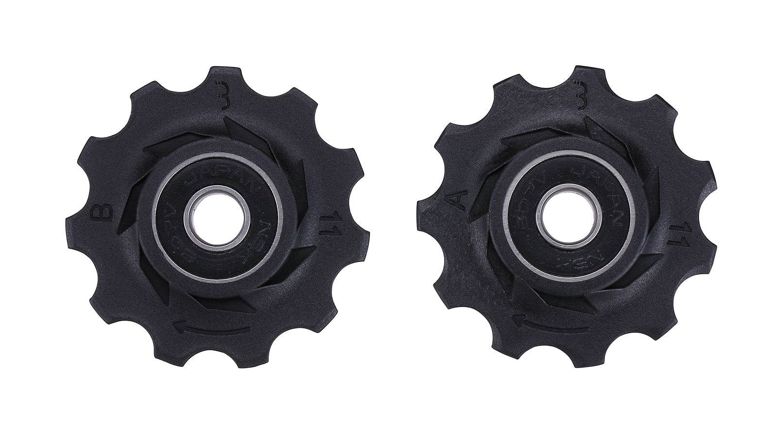 BBB BDP-02 RollerBoys OEM 11T jockey wheel pair for Shimano, SRAM, Campagnolo derailleur components, featuring durable construction.