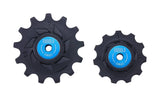 BBB BDP-08 Rollerboys Jockey Wheels for 11-speed Shimano GRX, black bike derailleur components with precise design.