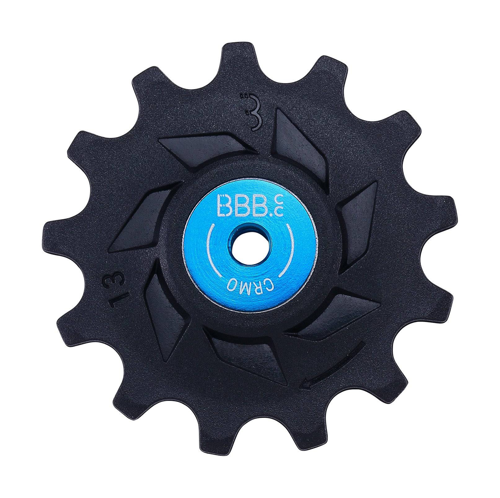 BBB BDP-08 Rollerboys jockey wheels for 11-speed Shimano GRX, black bike components for smooth gear shifting.