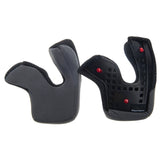 Bell Full-9 Fusion helmet cheek pads replacement, close-up view of breathable foam and secure fit in black and gray.
