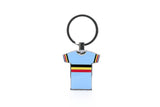 Global Cycling Club Belgium keyring featuring a durable cycling team jersey design, ideal as a cycling accessories collectible.
