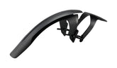 BBB FullGuard MTB front fender for 28-29" bikes with TurnFix quick release, black, durable plastic accessory for mountain biking.