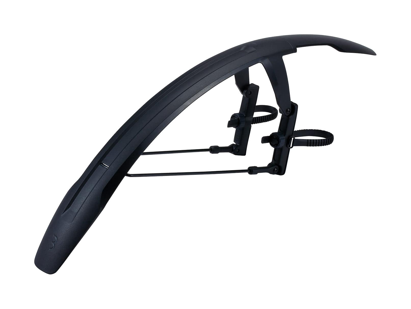 Black BBB BFD-65S DiscGuard 28-inch disc brake bike fender set with tool-free mounting, designed for bike accessories.