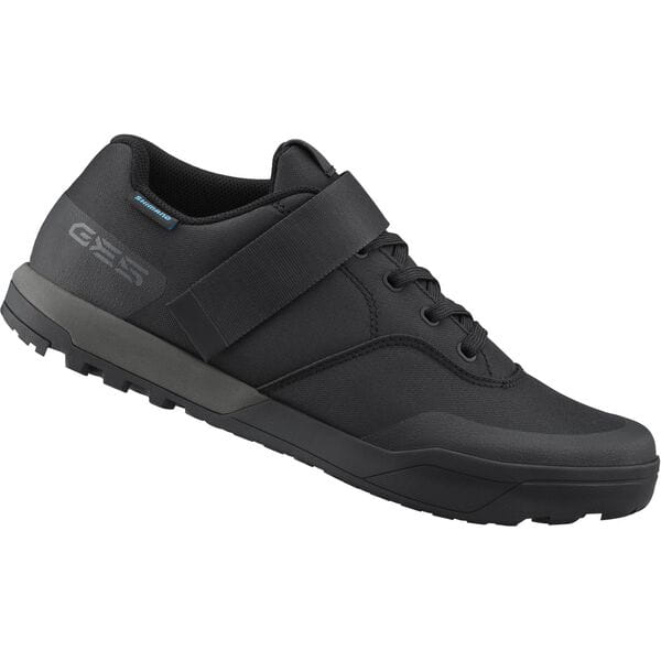 Shimano GE5 gravel shoes with SPD cleat compatibility, Enduro rubber sole, lightweight cycling footwear for gravel riding.