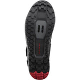 Shimano GE7 gravel cycling shoes with ULTREAD GE rubber and TORBAL 2.0 midsole, shown in black with lace closure.