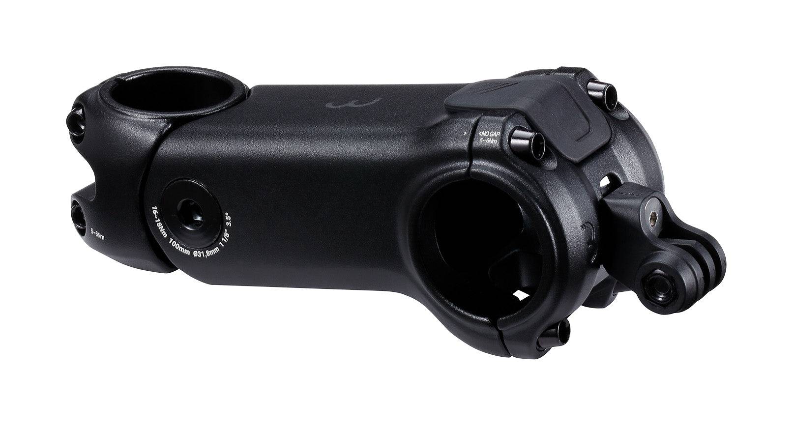 BBB ActionStem suspension bike stem, 10° angle, 31.8mm diameter, suitable for road, gravel, and commuting bikes.