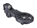 Lightweight BBB BHS-91 StemFix mount for Garmin and GoPro, showing the bike handlebar component with mounting features.