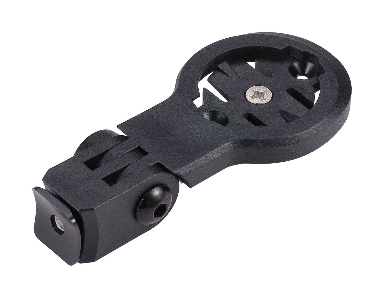 BBB BHS-91 StemFix bike mount for Garmin and GoPro action cameras, lightweight bike accessory, shown attached to bicycle stem.