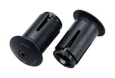 BBB ScrewOn Alu Bar End Caps for road bike handlebars, featuring sleek design and durable aluminum construction for Ø18-22mm handlebars.