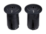 BBB ScrewOn Alu Bar End Caps for road bike handlebars, fits 18-22mm handlebar tape, durable aluminum components.