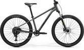 Merida Big Seven 20 mountain bike with a gray and black frame, modern geometry, and durable hardtail design for off-road biking.