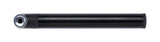 BBB BMP-101 SingleShot Road Mini Pump in black with Presta valve, tubeless-friendly bike pump for quick tire inflation.