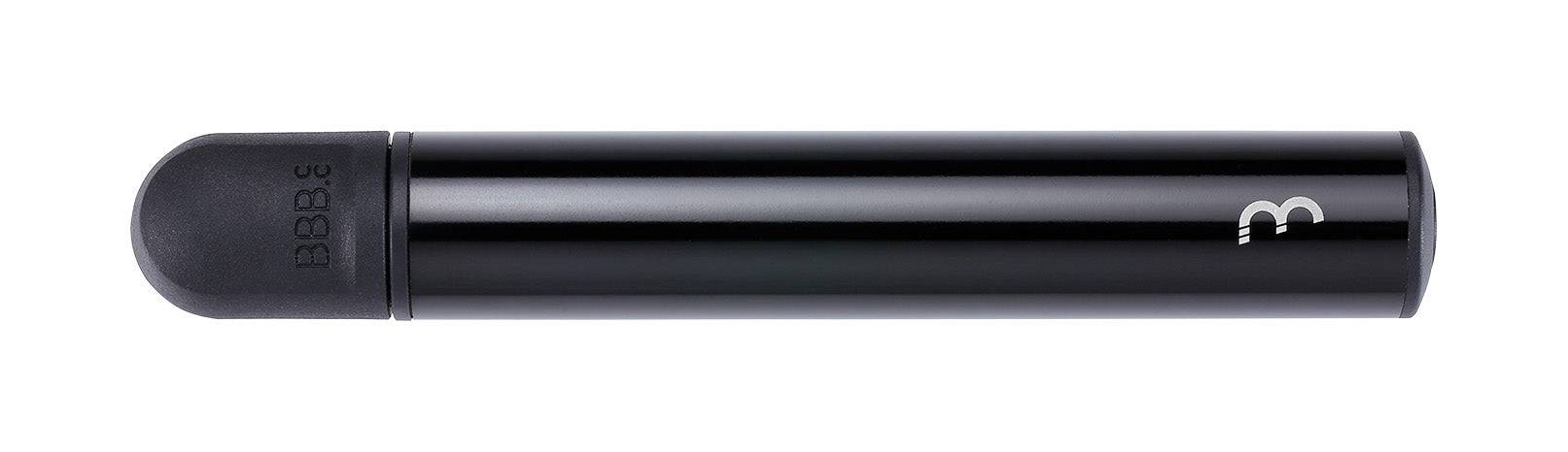 BBB BMP-103 SingleShot MTB mini pump with compact design, tubeless-friendly, suitable for bike tires up to 60 psi, accessories.