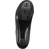 Shimano RC1W women's SPD-SL road cycling shoes with white and black design, featuring breathable mesh and secure strap closure.