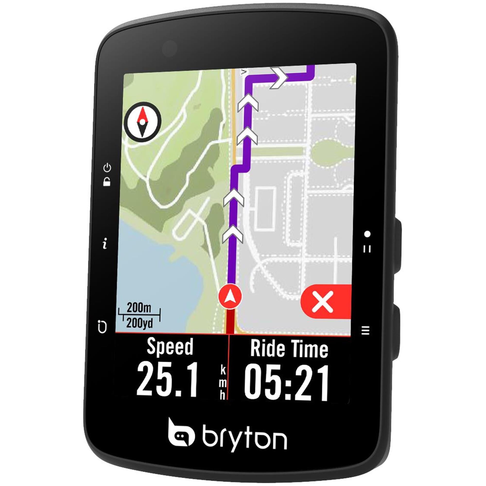 Bryton Rider S650 E GPS bike computer with 2.8-inch touchscreen, E-bike optimization, and OSM maps for cycling accessories.