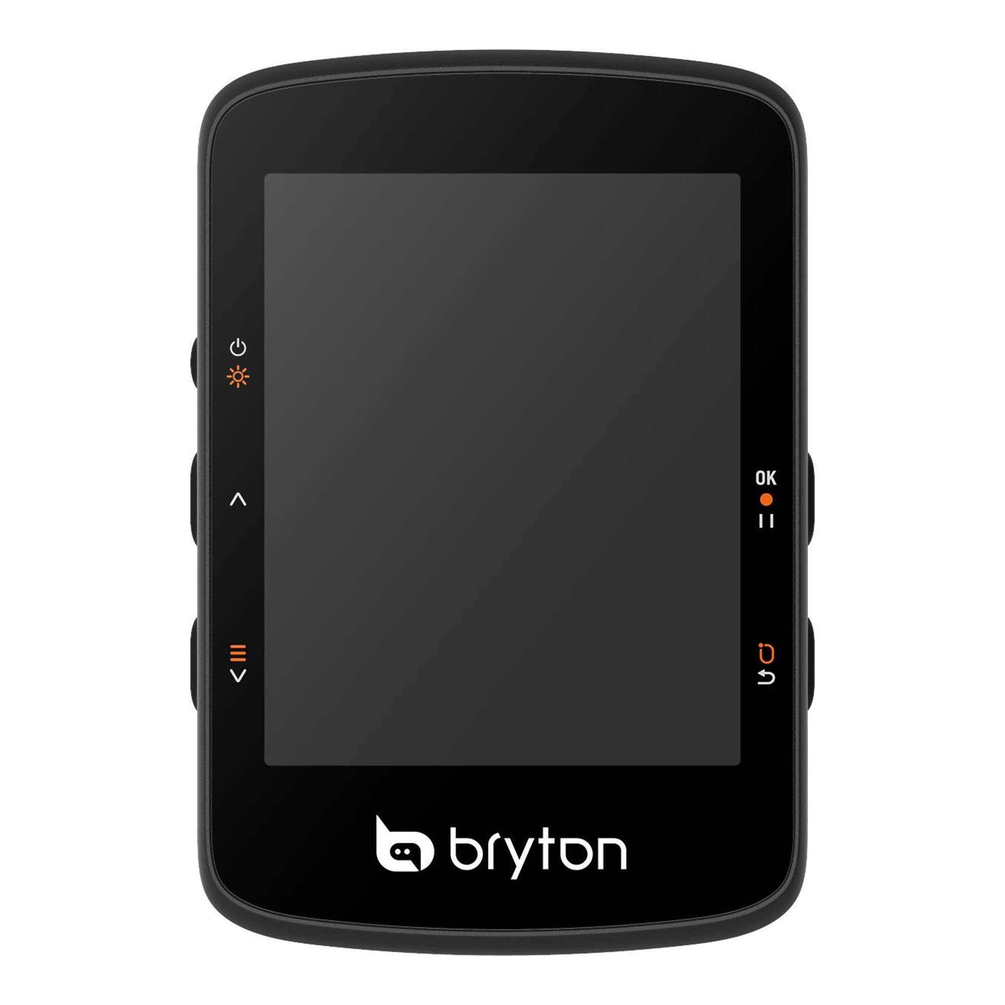Bryton Rider 460E GPS bike computer with E-bike support, ANT+ and Bluetooth sensors, shown mounted on a bicycle handlebar