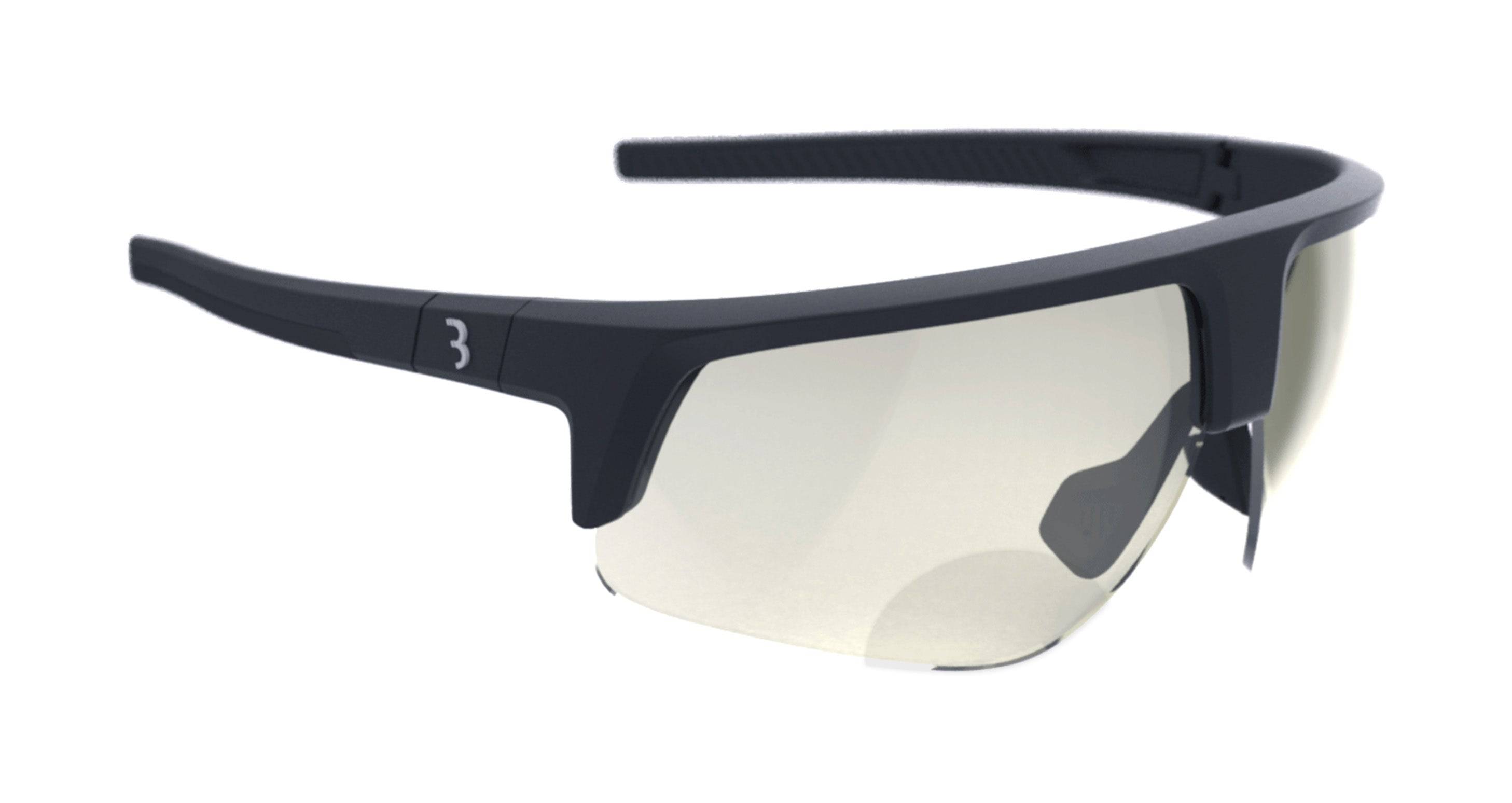 BBB Comet Reader BSG-76PH photochromic sport glasses for far-sighted cyclists, showing lightweight frame and tinted lenses.