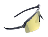 BBB BSG-81PH Valor PH Sport Glasses with photochromic MLC Gold lenses and gloss black frame, designed for active sports use.