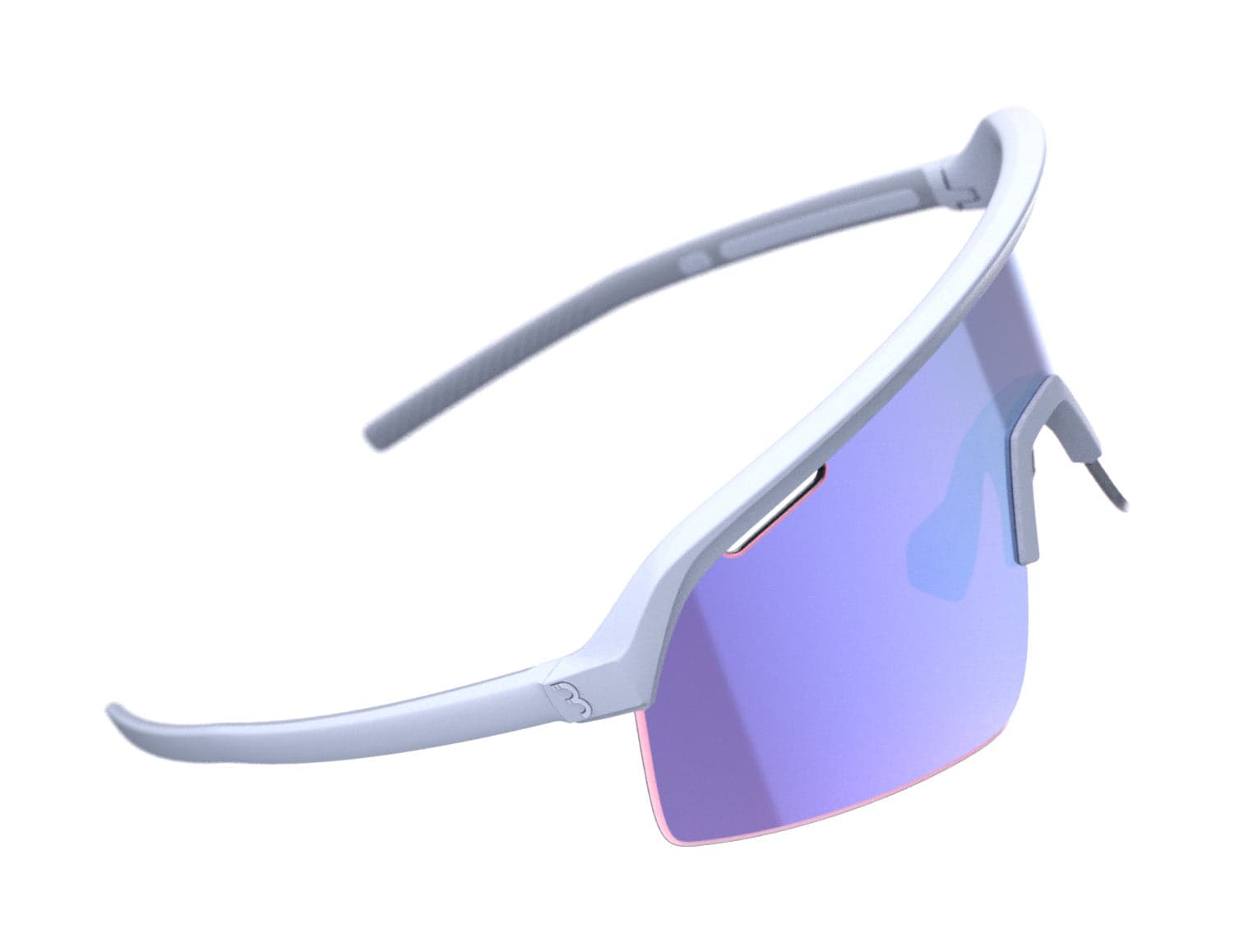 BBB Valor Flux Sport cycling glasses with adjustable nose piece and spare lens, featuring sleek frames and clear lens.