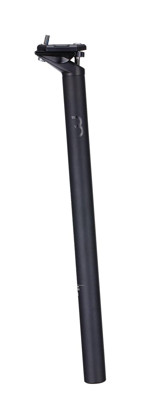BBB BSP-15 TopPost seat post, 30.9mm black alloy with dual bolt clamp, adjustable height, 400mm length, bicycle component