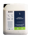 BBB BTI-181W BioSeal latex tyre sealant in a 5000ml container, eco-friendly puncture protection component for bike tyres.