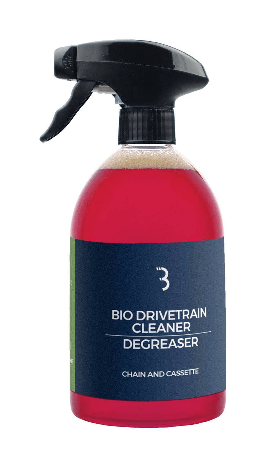 BBB BTL-250S BioDrivetrain eco-friendly bike chain cleaner in a 500ml trigger bottle, designed for workshop use