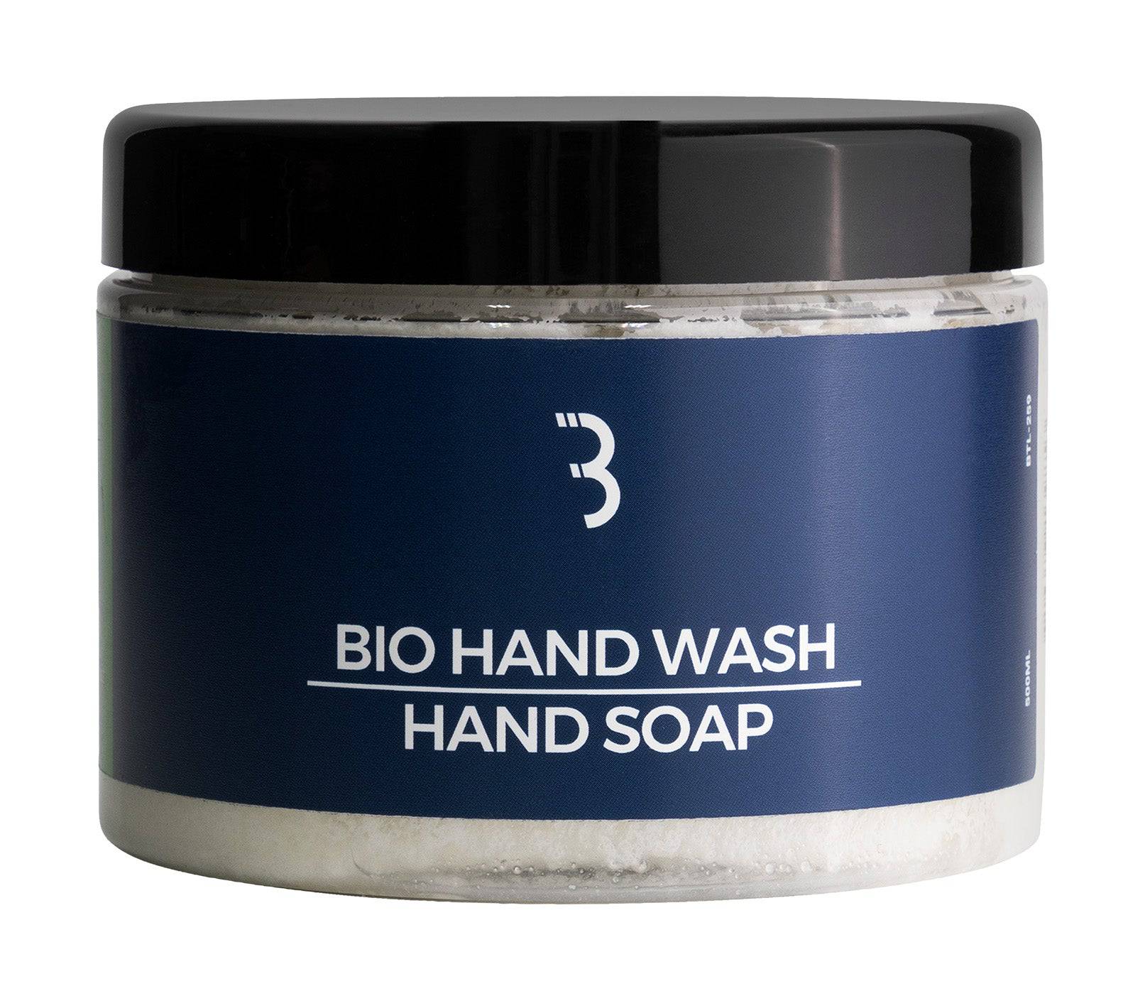 BBB BioHandWash hand soap with lemon scent in 500ml bottle, gentle cleansing for clean, fresh hands.