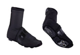 Black BBB WaterFlex cycling shoe covers in size 37-38 with reflective details, waterproof overshoes designed for cycling.