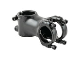 Bontrager approved black 1-1/8 inch stem with 31.8mm clamp, 7° angle, 60mm length for bicycle handlebars.