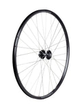Bontrager TLR Quick Release 700C MTB disc wheel for mountain bikes, showing the bike wheel with disc brake rotor and quick release lever.