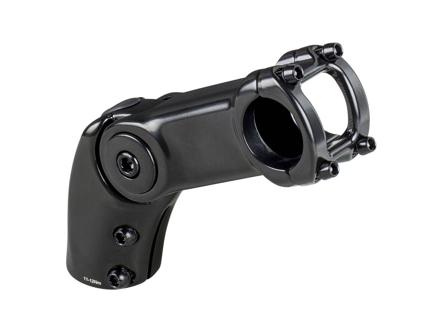 Bontrager adjustable threadless bike stem for precise steering and custom fit, shown in a close-up view.