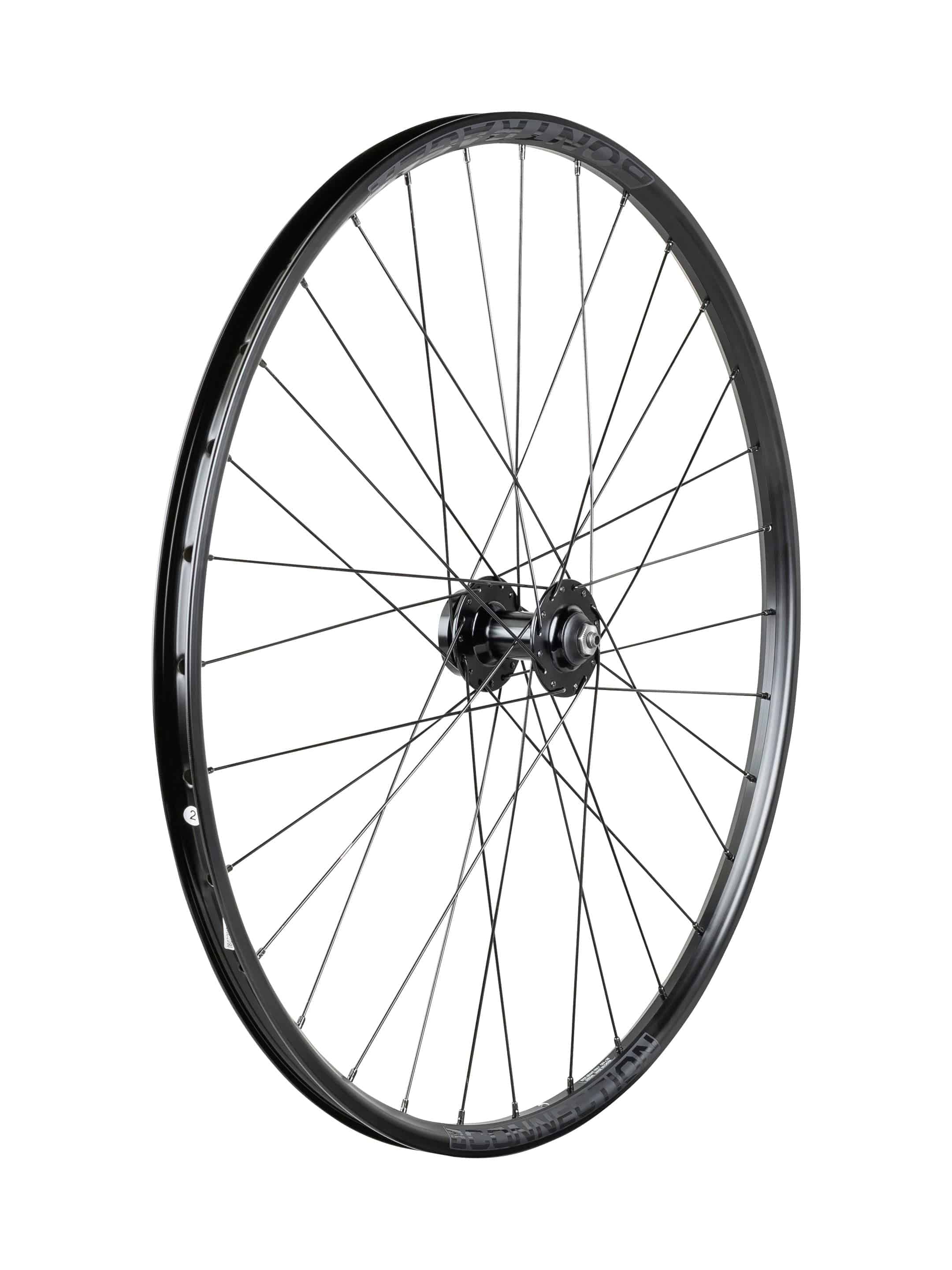 Bontrager 27.5-inch MTB wheel with 6-bolt disc brake, double-wall rim, 32 holes, and Presta valve for mountain biking components
