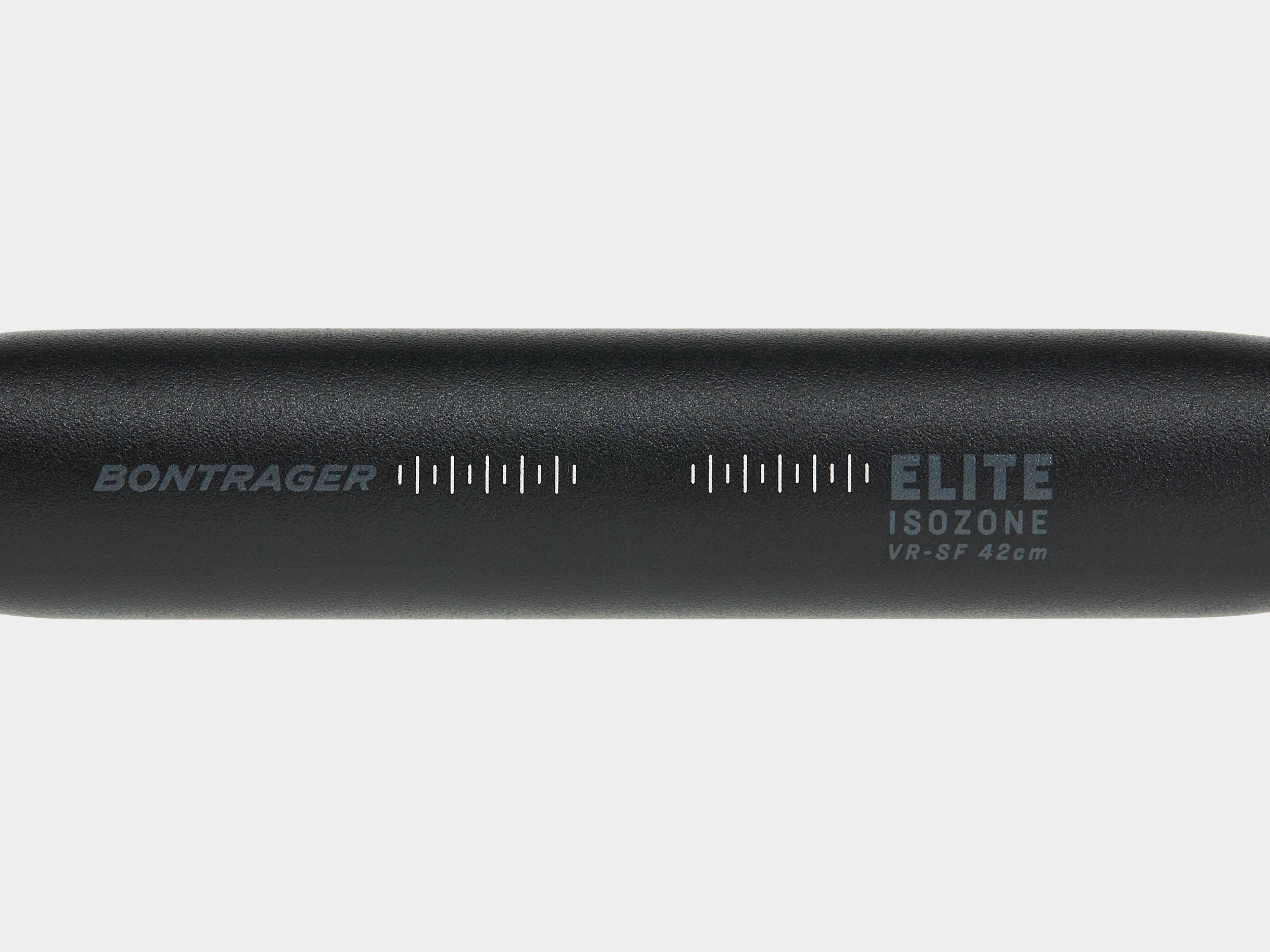 Bontrager Elite Isozone VR-SF road handlebar with vibration-damping pads and ergonomic design for cycling comfort.