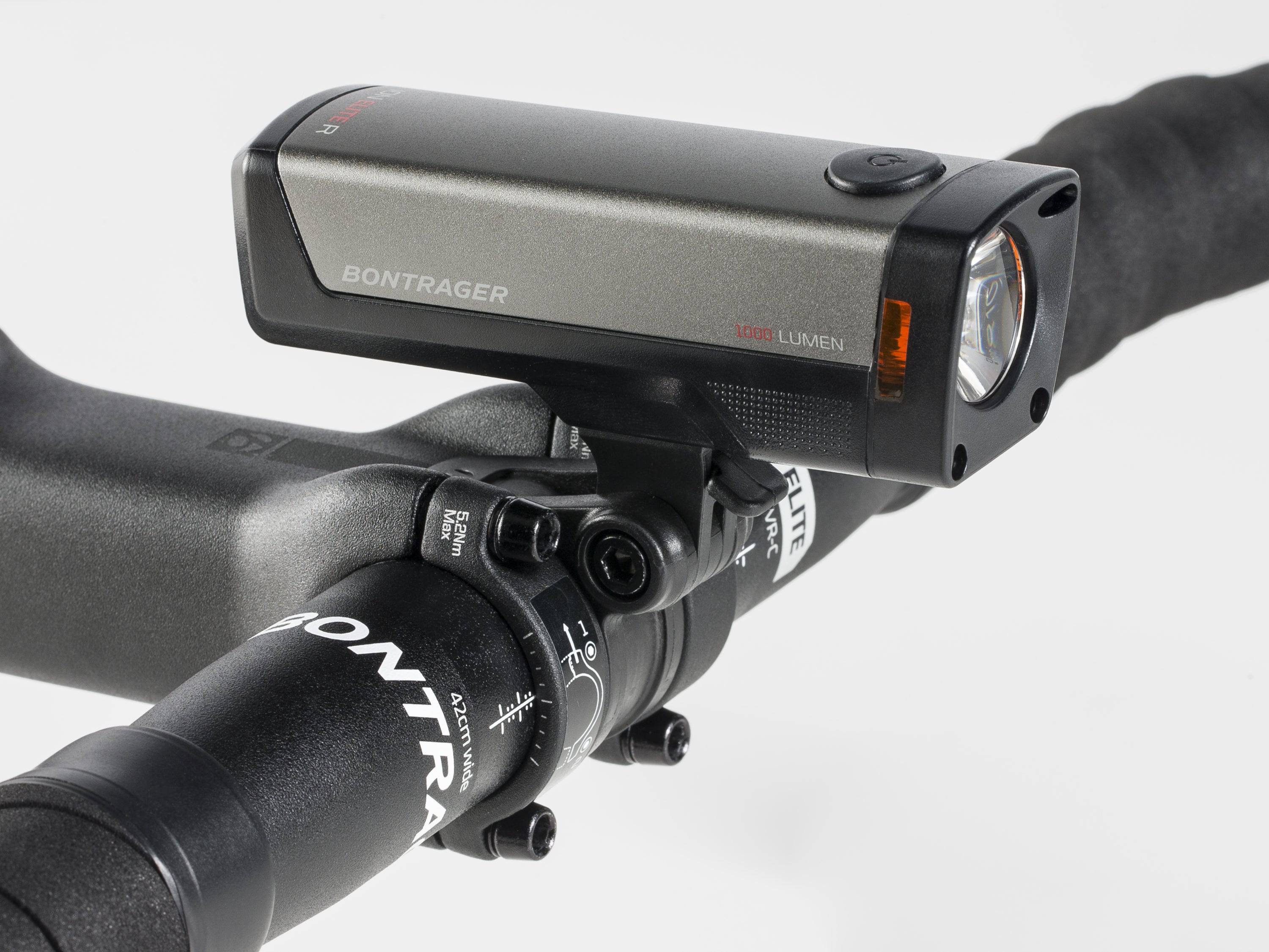 Bontrager Elite Stem with Blendr Mount for MTB and road bikes, showing the durable, black bike stem with mounting hardware.