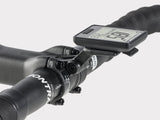 Bontrager Elite Stem with Blendr Mount for MTB and road bikes, showcasing durable alloy construction and integrated handlebar clamp.
