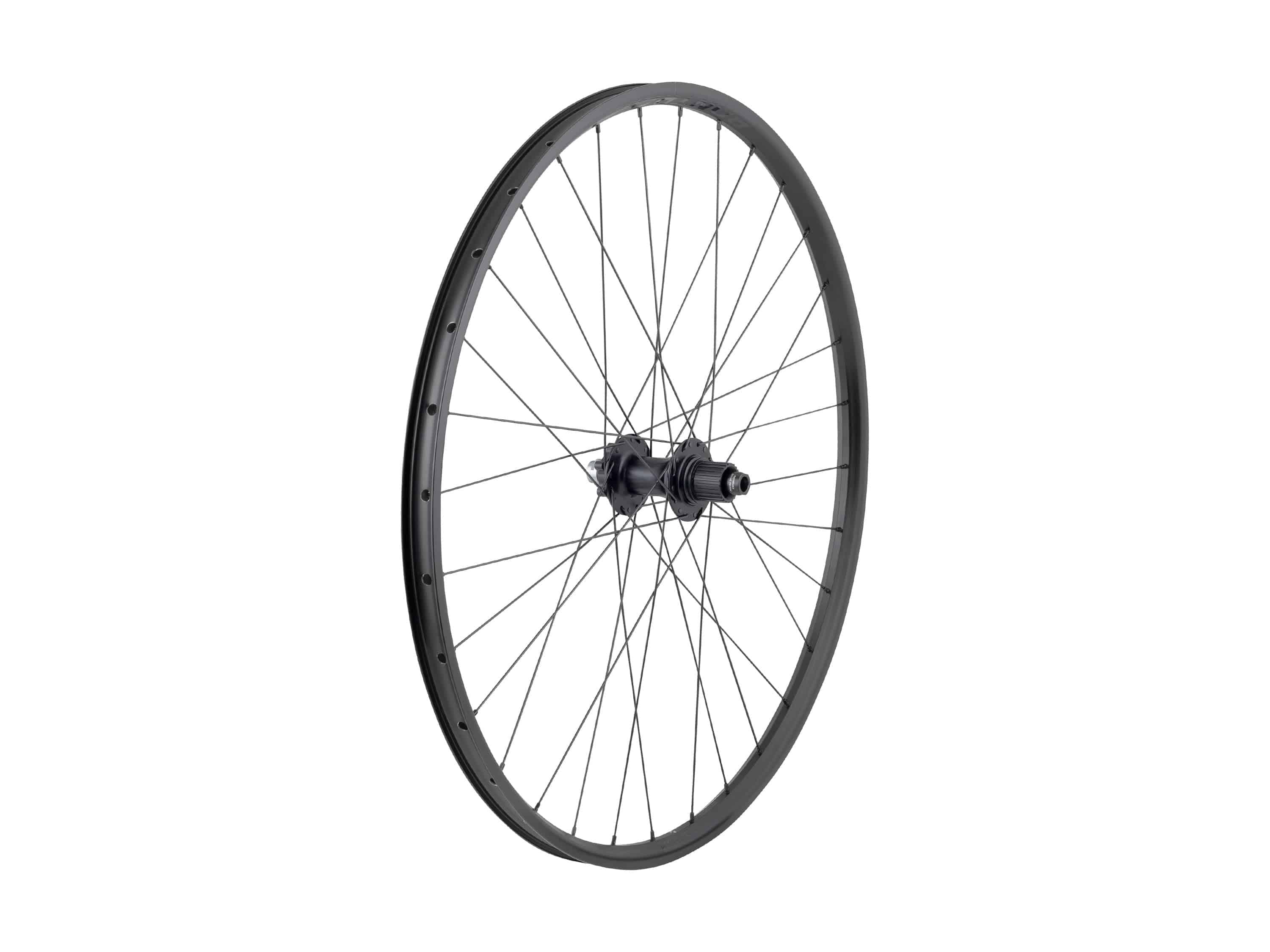 Bontrager Kovee 25 Boost 29-inch MTB wheel with TLR 6-bolt disc brake mount for mountain biking.