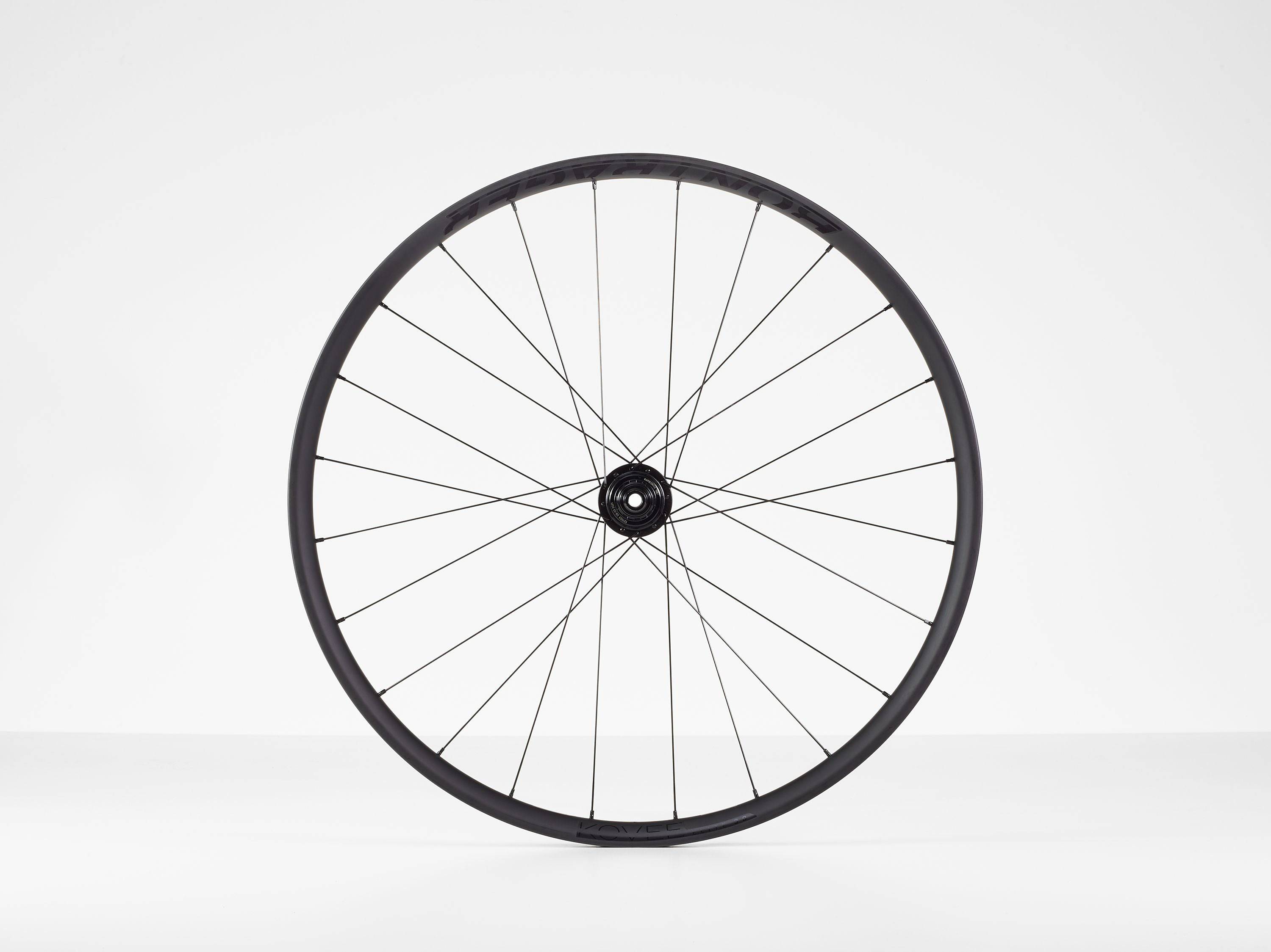 Bontrager Kovee Elite 30 TLR Boost 29-inch MTB wheel with carbon rim, tubeless-ready mountain bike component.