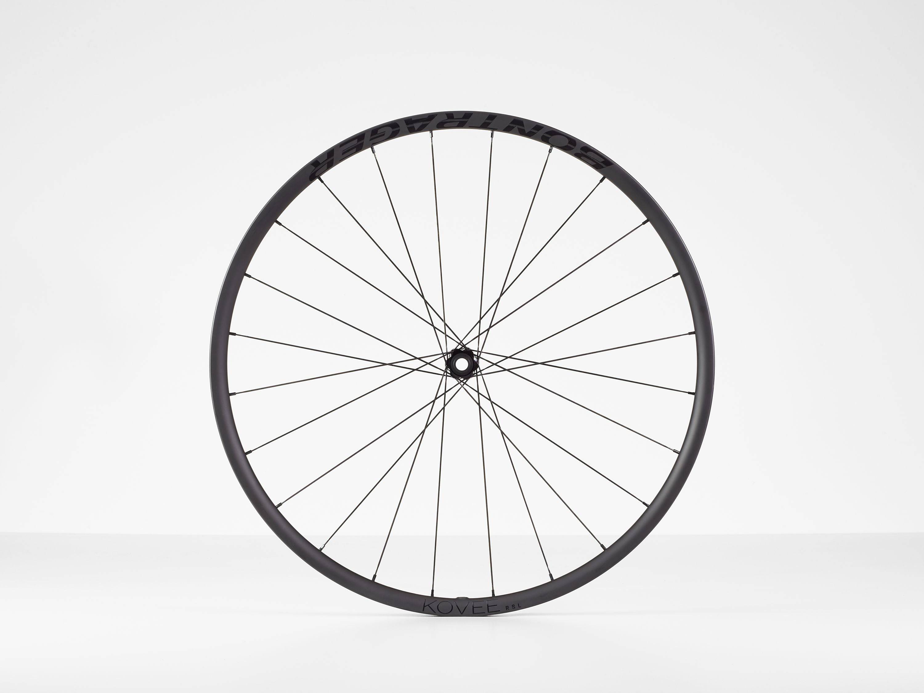 Bontrager Kovee RSL 30 TLR Boost 29 MTB wheel with DT Swiss 240s hubs, showcasing lightweight mountain bike component in black.
