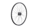 Bontrager Kovee TLR Dynamo 27.5-inch mountain bike front wheel with 6-bolt disc mount, tubeless-ready, black, 32H spokes, components